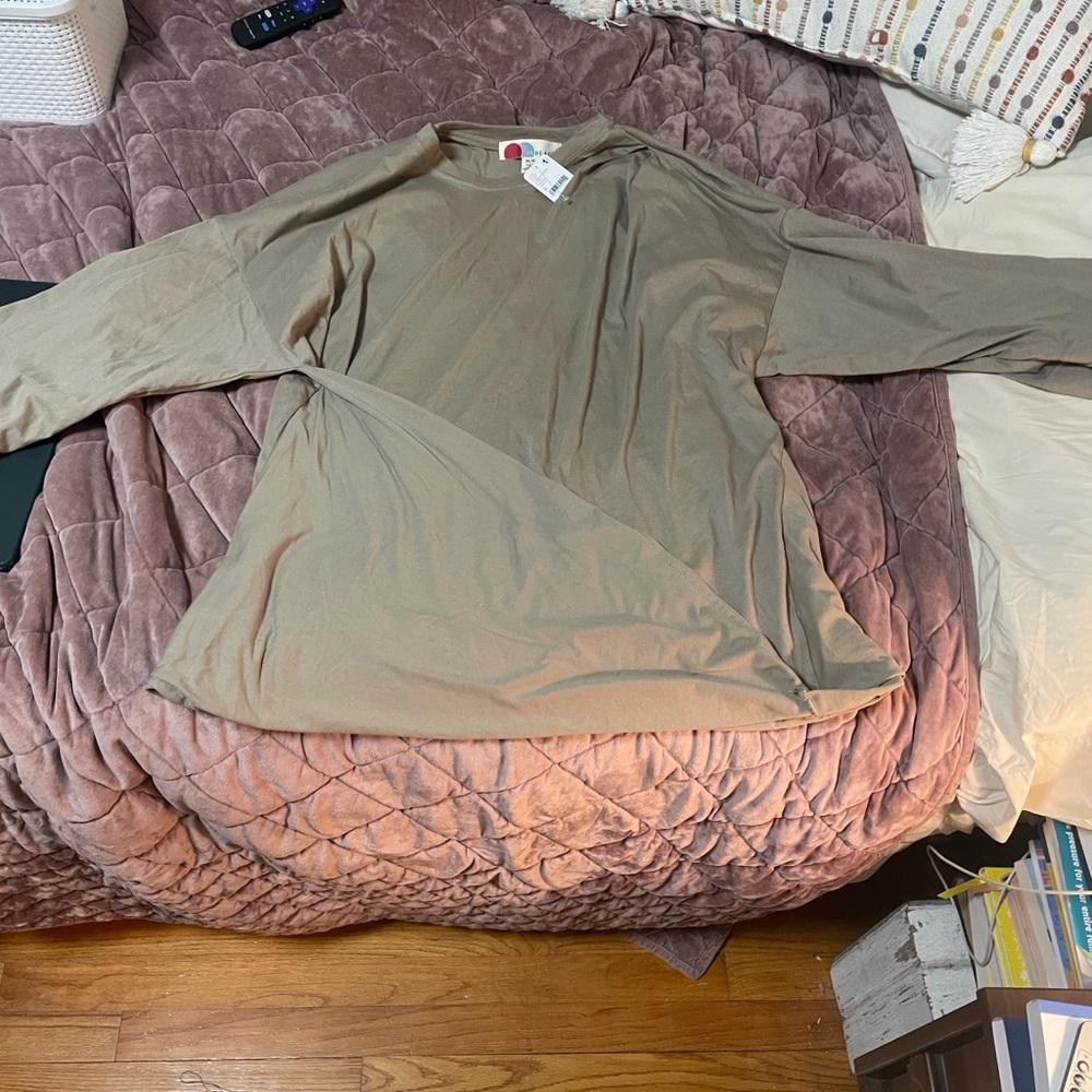 Free People Beach medium length Sleeve Tan Top